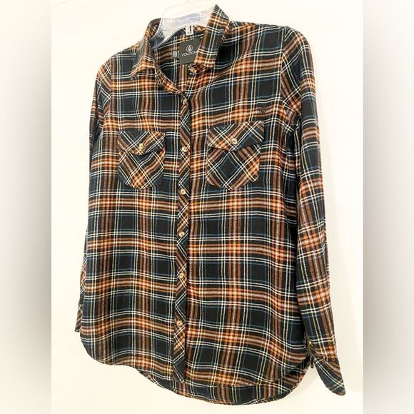 Volcom Men’s Flannel Plaid Button-Up Shirt size XS (0/2) - Picture 5 of 12